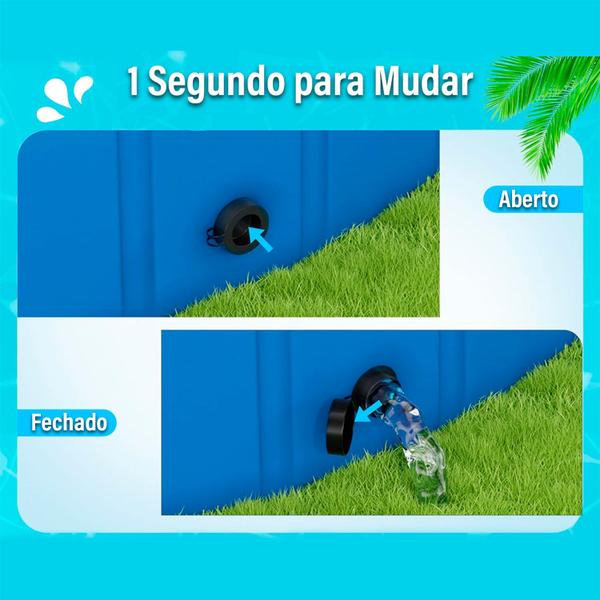 Imagem de Piscina Circular Esteira Infantil Em PVC Resistente Com Chafariz Jato D'Água Para Criança Pets