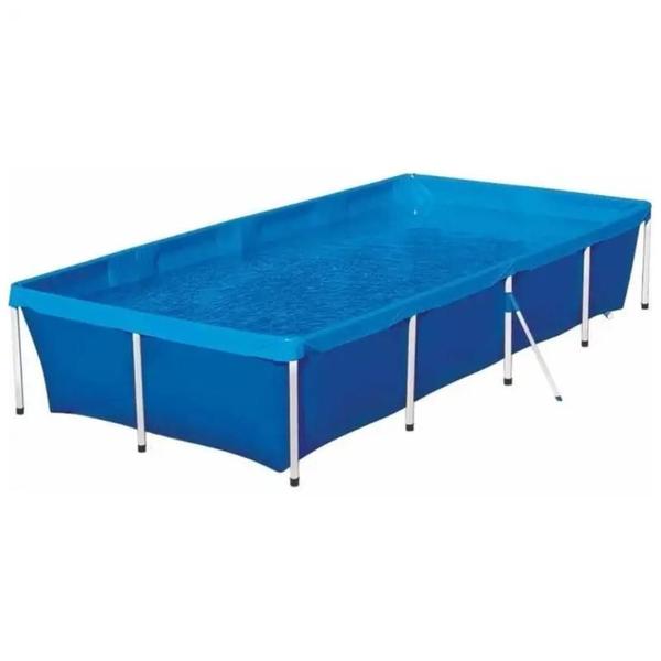 Piscina com Armação 3.000 Litros 320 x 164 x 58 CM MOR Piscina com Armação 3.000 Litros 320 x 164 x 58 CM MOR