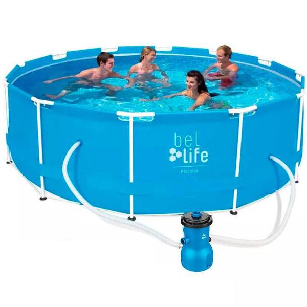 Imagem de Piscina com Armação 7.000 Litros 366 x 76 CM 510700 com Bomba Filtrante BELFIX