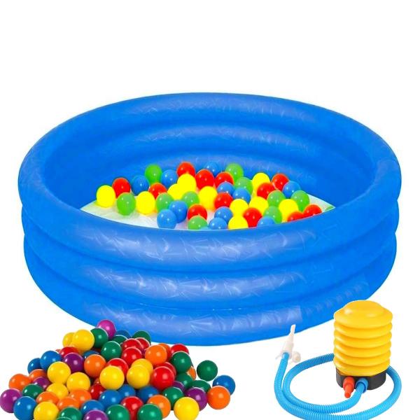 Imagem de Piscina Com Bolinhas 38 a 90 Litros Princesas Herois Frozen Rosa Azul Verde Criança Bebe Menina Menino Com Inflador