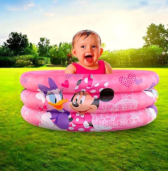 Imagem de Piscina Com Bolinhas Banheira Minnie Rosa Menina Menino Criança Bebe 100 Litros