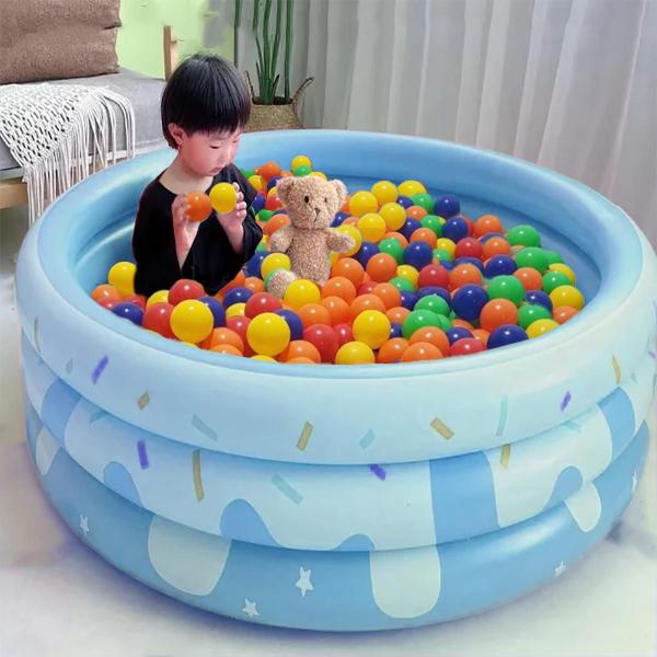 Imagem de Piscina Com Bolinhas Infantil Donuts Gigante Inflável 220L 100 Unidades 