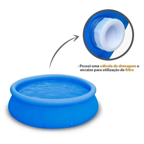 Imagem de Piscina com Borda Inflável 2490 Litros 240x63cm- Wellmix