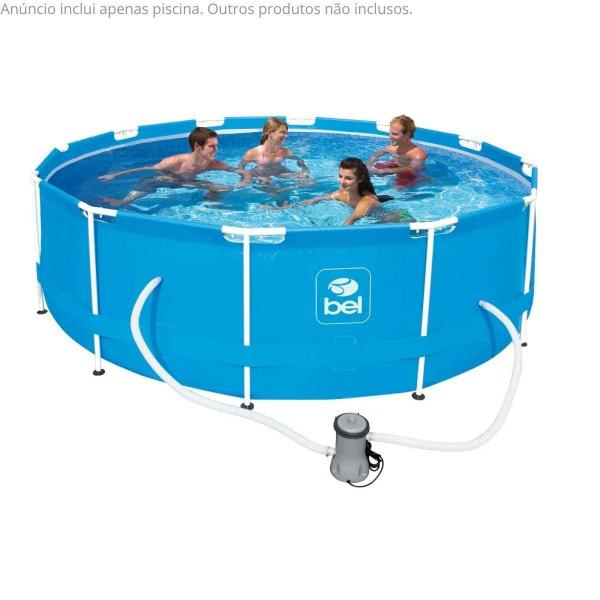 Imagem de Piscina De Armação 10000 Litros Azul Matinho Bel Fix