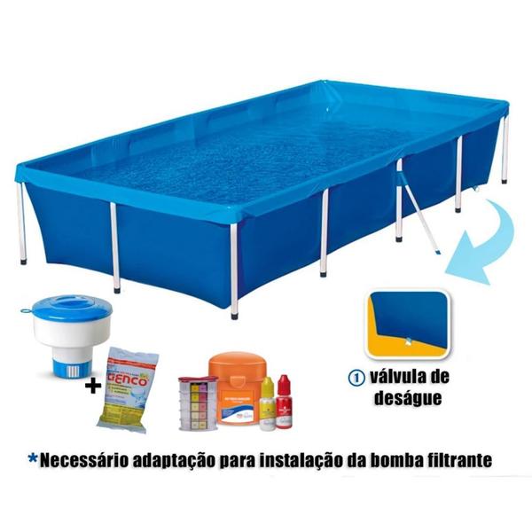 Imagem de Piscina de Armacao 3000l + Avaliador Ph/Cloro + Flutuador + 1 Cloro  Kit 