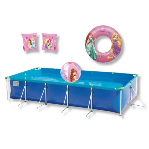 Imagem de Piscina de Armacao 7600l + Bola Inflavel + Boias Das Princesas  Mor 