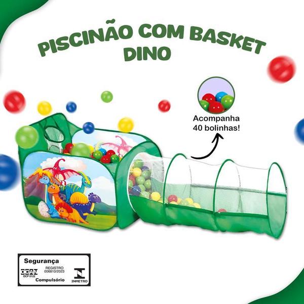 Imagem de Piscina De Bolinha Cesta De Basquete Portátil 40 Bolinhas