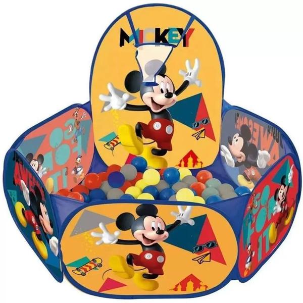 Piscina de Bolinha com Cesta de Basquete Mickey Mouse - ZIPP - Zippy Imagem de Piscina de Bolinha com Cesta de Basquete Mickey Mouse - ZIPP