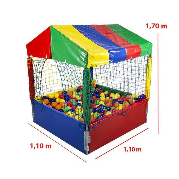 Piscina de Bolinha Infantil de 1,1m x 1,1m com 1.000 Bolas - MAMI BRINQUEDOS Imagem de Piscina de Bolinha Infantil de 1,1m x 1,1m com 1.000 Bolas