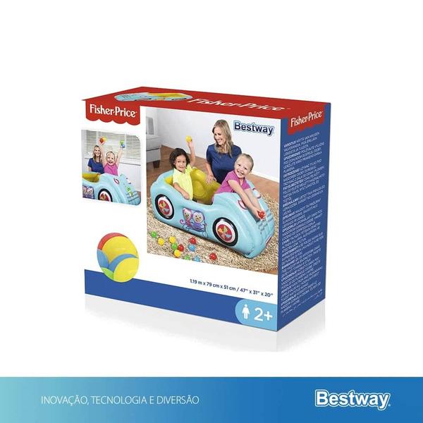 Imagem de Piscina de Bolinha Infantil Inflável de Carro 2+ Com 25 Bolinhas Bestway