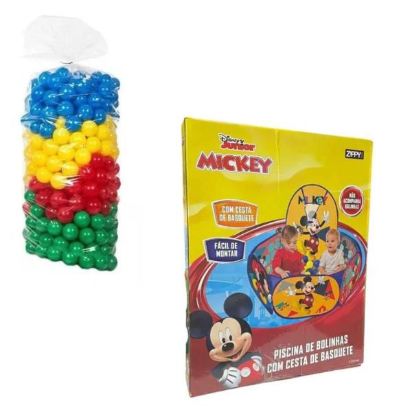 Imagem de Piscina De Bolinha Infantil Mickey C/cesta De Basquete- Toys