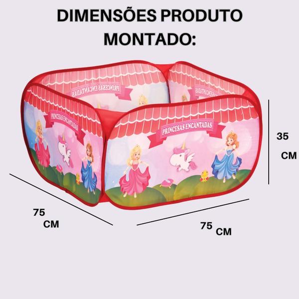 Piscina de bolinha infantil princesas encantadas com 48 bolinhas de plástico - STYLL BABY Imagem de Piscina de bolinha infantil princesas encantadas com 48 bolinhas de plástico