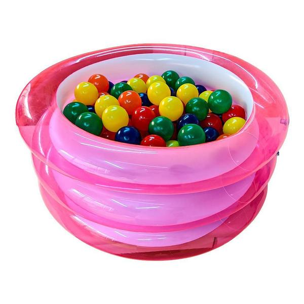 Piscina De Bolinha Infantil Rosa Inflável 43L + 50 Bolinhas - Bestway Imagem de Piscina De Bolinha Infantil Rosa Inflável 43L + 50 Bolinhas