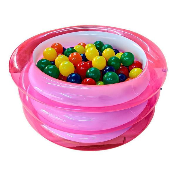 Piscina De Bolinha Infantil Rosa Inflável 43L + 50 Bolinhas - Bestway Imagem de Piscina De Bolinha Infantil Rosa Inflável 43L + 50 Bolinhas