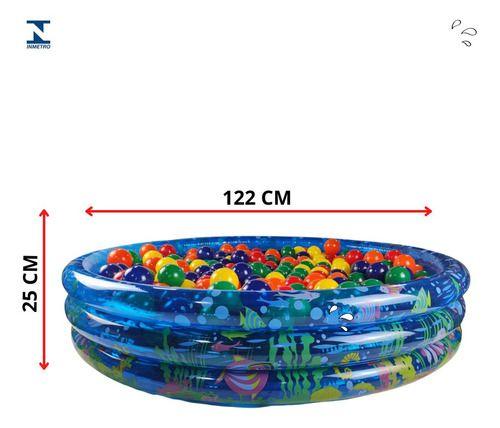 Piscina de bolinha inflável Infantil 252 Lts + 100 Bolinhas - Str Store Imagem de Piscina de bolinha inflável Infantil 252 Lts + 100 Bolinhas