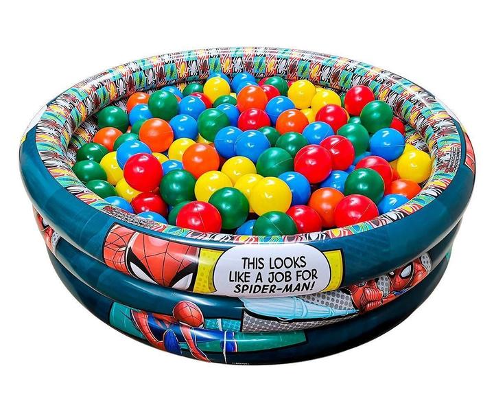 Piscina De Bolinha Menino Homem Aranha Inflável 200 Bolinhas - Etitoys Imagem de Piscina De Bolinha Menino Homem Aranha Inflável 200 Bolinhas