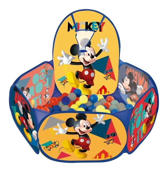 Imagem de Piscina De Bolinha Mickey Disney C/ Cesta 100 Bolinhas 6375