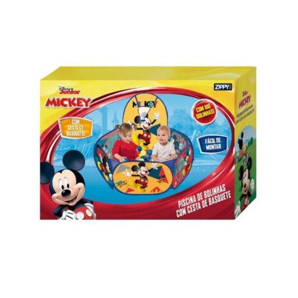Piscina De Bolinha Mickey Disney Com Cesta De Basquete - Zippy Toys Imagem de Piscina De Bolinha Mickey Disney Com Cesta De Basquete