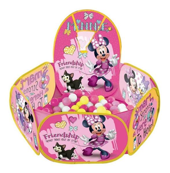 Imagem de Piscina de bolinha minnie disney com cesta basquete pbc19mn