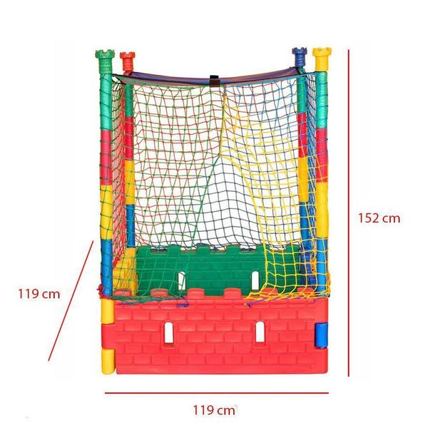 Imagem de Piscina de Bolinha Quadrada Estrutura Plástica com Bolinhas