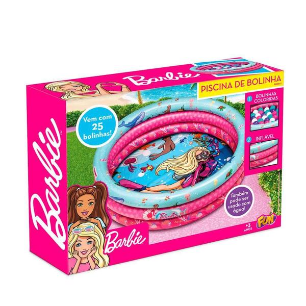 Imagem de Piscina de Bolinhas Barbie com 25 bolinhas - Fun Divirta-se