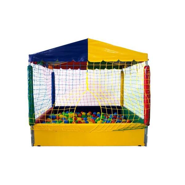 Imagem de Piscina de Bolinhas Infantil 1x1 Slim + 500 BOLAS Coloridas - Casinha Para Bolinhas Pequena - Locação e Eventos 