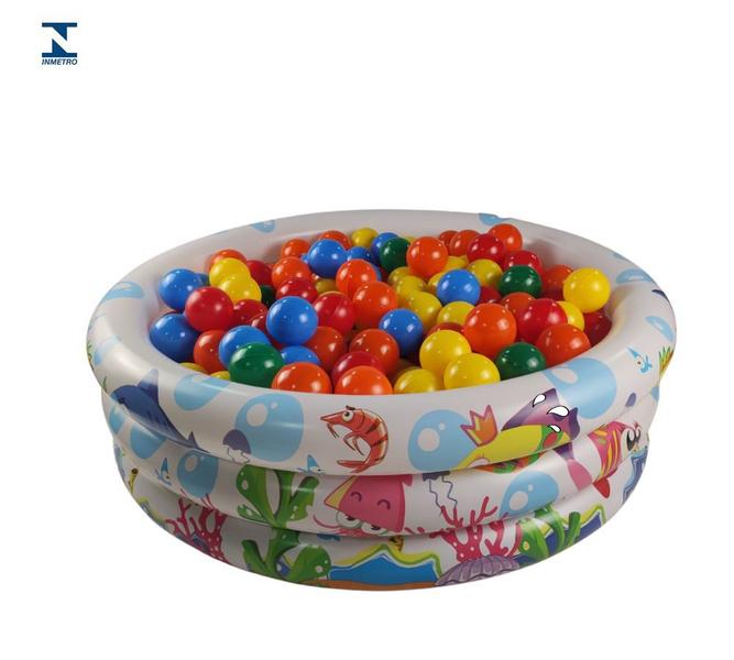 Piscina De Bolinhas Inflável 100 Litros Colorida + 50 Bo - Wellmix Imagem de Piscina De Bolinhas Inflável 100 Litros Colorida + 50 Bo
