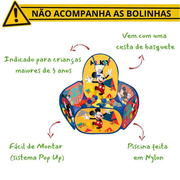 Imagem de Piscina de Bolinhas Mickey Minnie Disney Original Zippy Toys Infantil Dobrável 1 Metro de Diâmetro