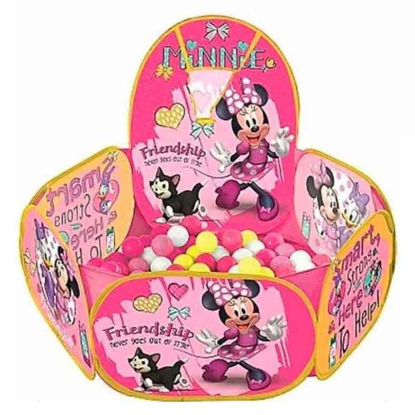 Imagem de Piscina de Bolinhas Mickey Minnie Disney Original Zippy Toys Infantil Dobrável 1 Metro de Diâmetro