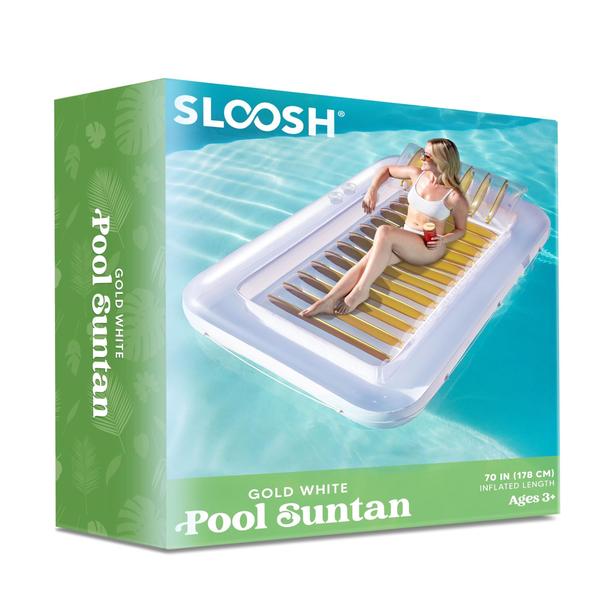 Imagem de Piscina de bronzeamento inflável Lounge Float Sloosh L-Golden White