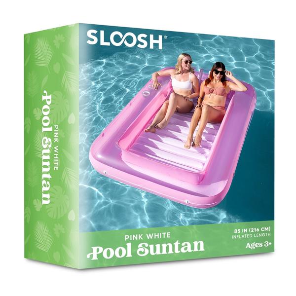 Imagem de Piscina de bronzeamento inflável Lounge Float Sloosh XL rosa branco