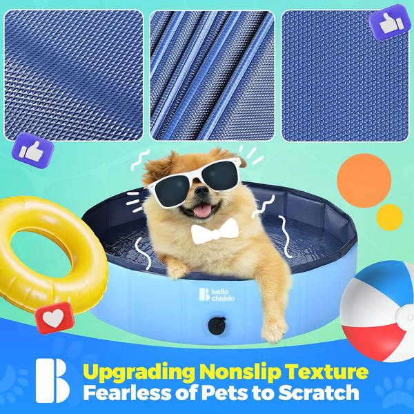 Imagem de Piscina dobrável de plástico rígido BELLOCHIDDO para cães/crianças 32x20cm