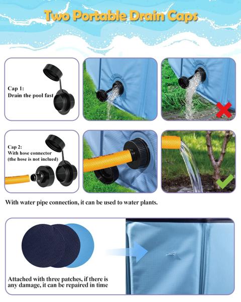 Piscina dobrável para cães Instraella Extra Large 97x40cm para cães grandes Imagem de Piscina dobrável para cães Instraella Extra Large 97x40cm para cães grandes