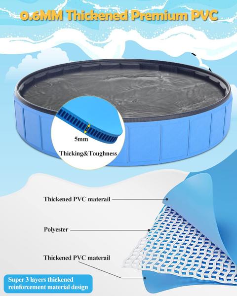 Piscina dobrável para cães Instraella Extra Large 97x40cm para cães grandes Imagem de Piscina dobrável para cães Instraella Extra Large 97x40cm para cães grandes