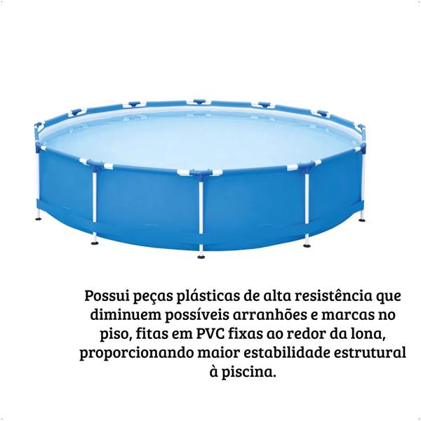 Imagem de Piscina Estruturada PVC 7.000 Litros Cor Azul Com Kit Reparo MOR 001046