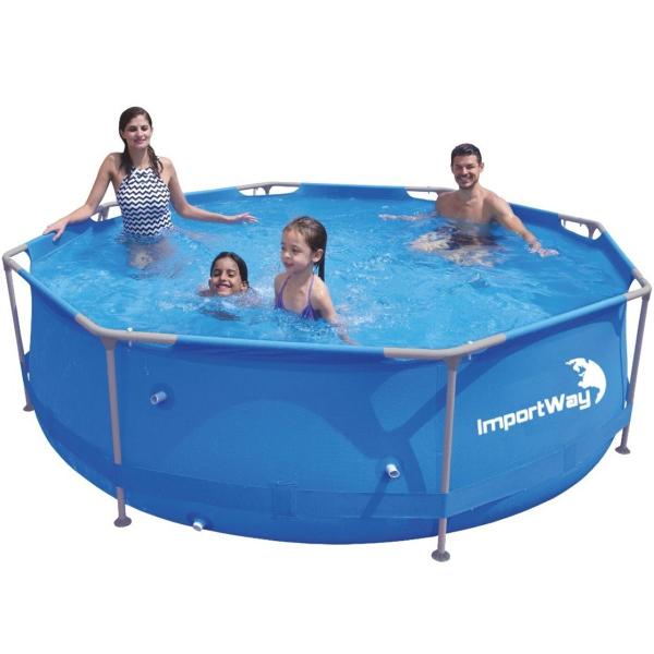 Imagem de Piscina Estruturada Redonda 5200 Litros 3m x 76cm Azul Importway Iwpbe5200