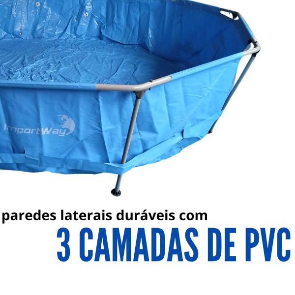 Imagem de Piscina Estruturada Redonda 6800 Litros 3.6m x 76cm Azul Importway Iwpi002