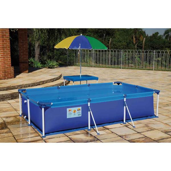 Imagem de Piscina Estrutural 2500 Litros Resistente Azul Standart - MOR