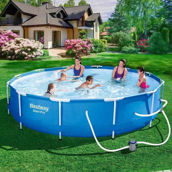 Imagem de Piscina Estrutural 6.473 Litros com Bomba Filtro 110v Bestway