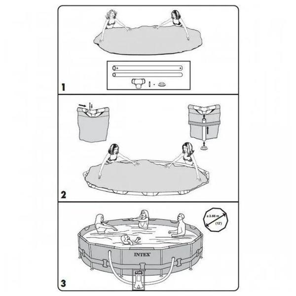 Imagem de Piscina Estrutural 6.503L Prism Bomba Filtrante 220V Intex