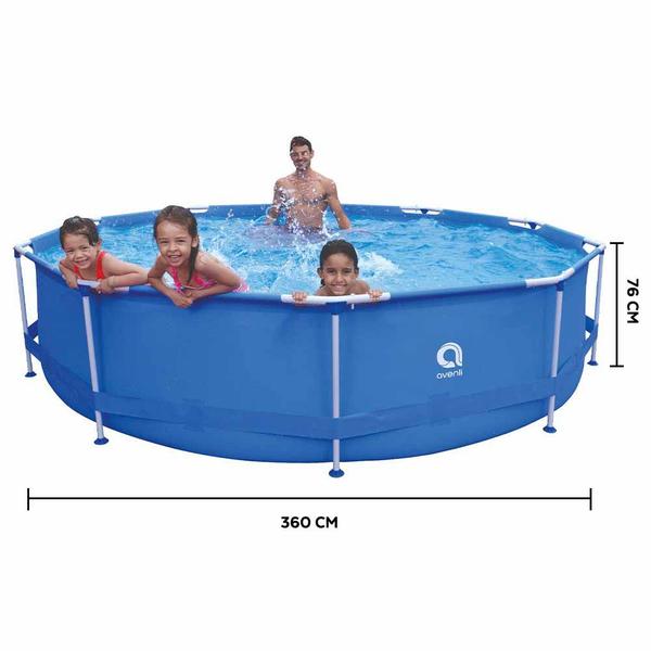 Imagem de Piscina Estrutural Armação 6125 Litros Filtro Capa e Forro Avenli Jilong