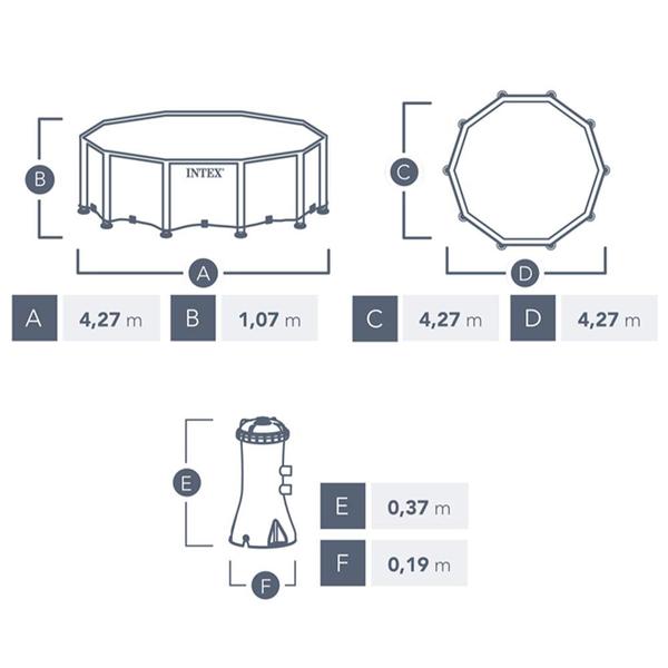 Imagem de Piscina Estrutural Circular Clearview Completa 12.706 Litros 220v Intex