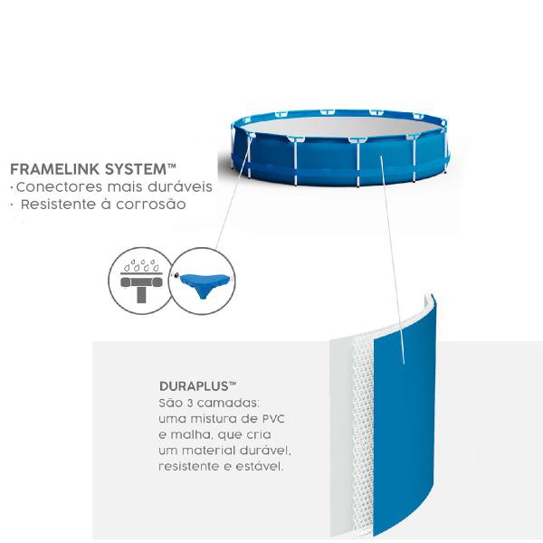 Imagem de Piscina Estrutural Redonda Bestway Steel Pro 4678 Litros