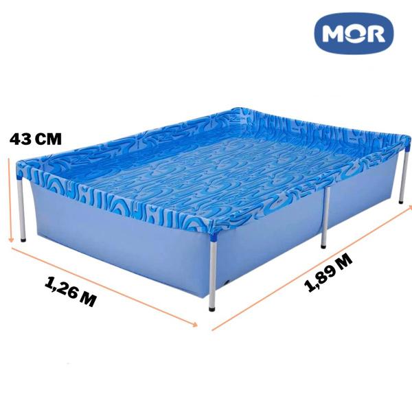 Imagem de Piscina Estrutural Retangular Mor 1000 Litros Azul