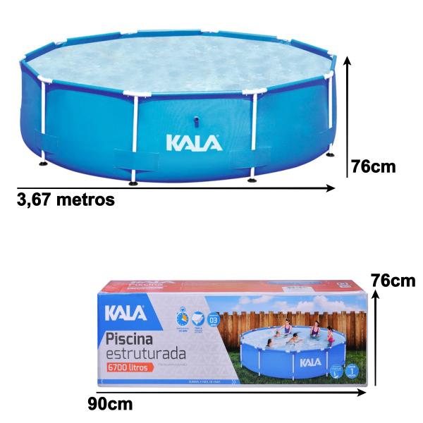 Imagem de Piscina Gigante 6700L Redonda Reforçada Para Adulto Criança