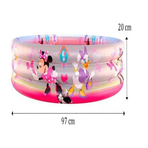 Imagem de Piscina Infantil 130 Litros 97x20cm Minnie Margarida - EtiToys