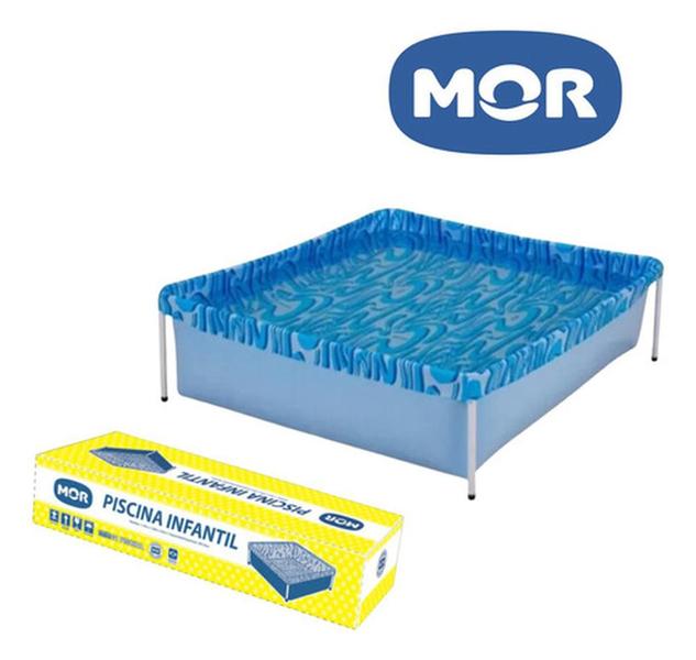 Imagem de Piscina Infantil 400 Litros Quadrada - Mor Cor Azul