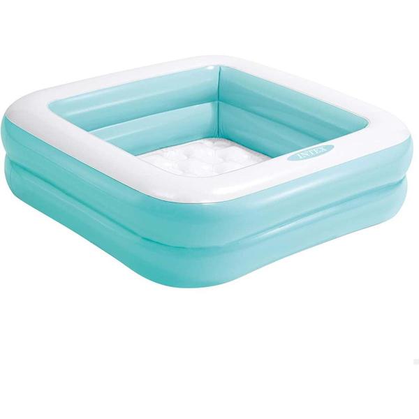 Piscina Infantil 57L Azul Fundo Inflável - Intex 57100 Imagem de Piscina Infantil 57L Azul Fundo Inflável - Intex 57100
