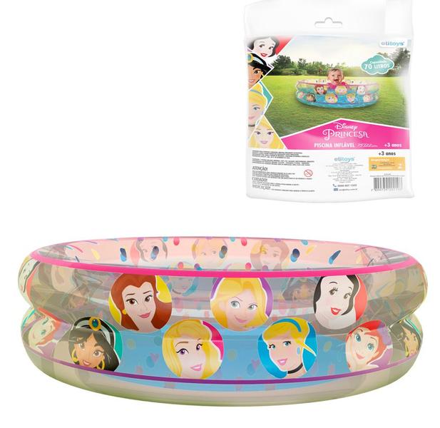 Piscina Infantil Bebê Inflável Princesas 70 litros + 50 Bolinhas - Brinquedos de Montar Imagem de Piscina Infantil Bebê Inflável Princesas 70 litros + 50 Bolinhas