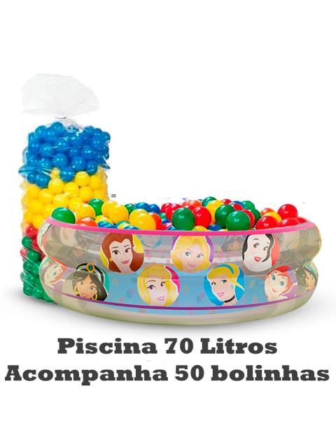Piscina Infantil Bebê Inflável Princesas 70 litros + 50 Bolinhas - Brinquedos de Montar Imagem de Piscina Infantil Bebê Inflável Princesas 70 litros + 50 Bolinhas
